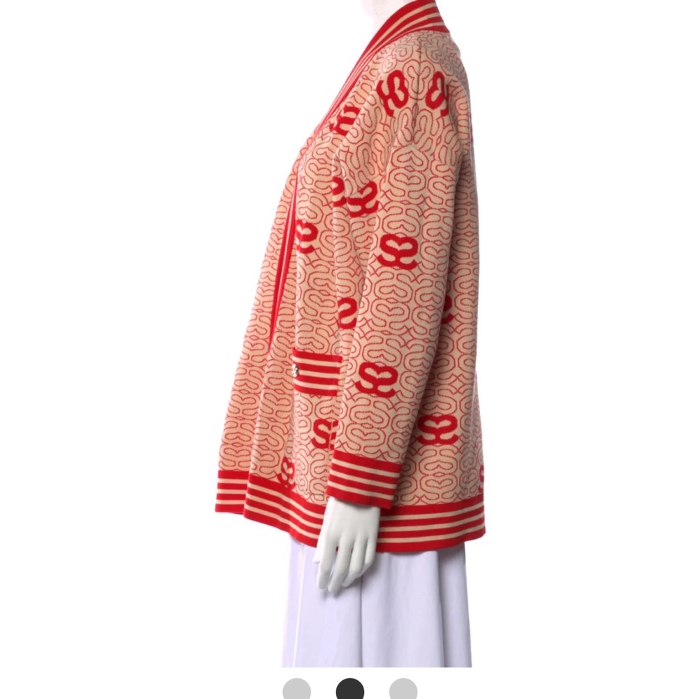 Sandro Printed Open Front Sweater Reversible - image 2